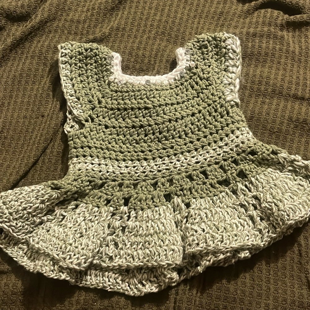 Babydoll top handmade with crochet 🧶